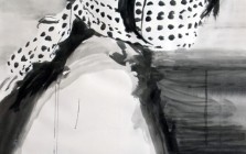Untitled (She Knows), 2008,  sumi ink on paper, 109 x 78.8 cm