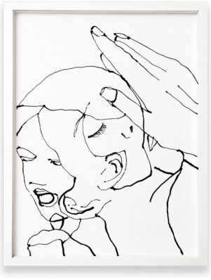 Baby Face, 2002,  acrylic latex on paper, 45.2 x 60.9 cm