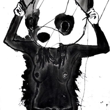 Sumi Ink on Paper by Rikki Kasso © 14