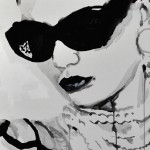Street Chic Portraits by Rikki Kasso -silkscreen ink on canvas 2011 © 5